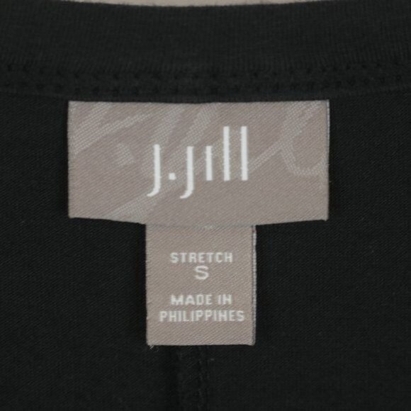 J. Jill Stretch Women's Small Black Pima Cotton Knit Scoop Neck Sheath Dress - Picture 5 of 7